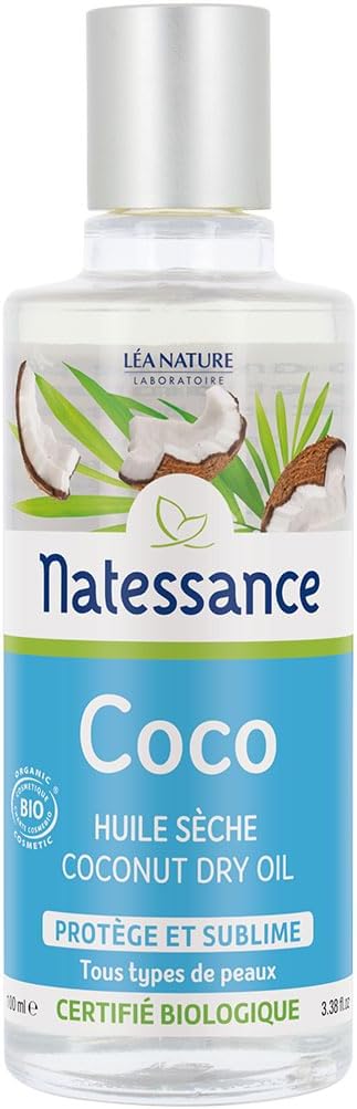 Natessance Certified Organic Cosmetic Bio Coconut Dry Oil, 100 Ml