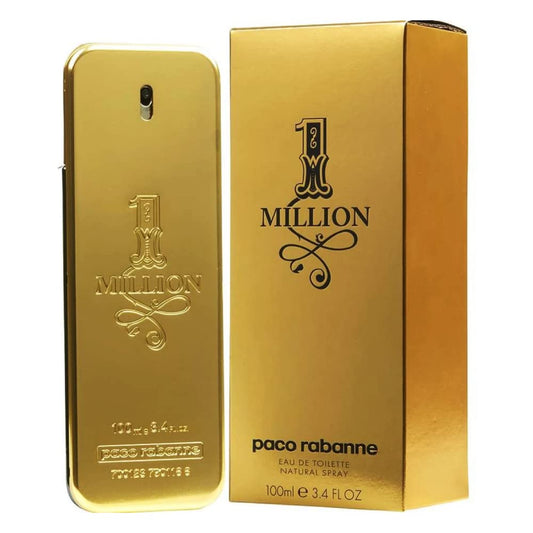 Paco Rabanne 1 Million For Men Eau De Toilette Spray 3.4 Fl Oz Plain Box : Beauty & Personal Care