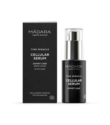 Mádara Organic Skincare | Time Miracle Cellular Serum – 30Ml, Anti-Ageing Serum For Face, With Plant Antioxidants, Hyaluronic Acid And Birch Sap, Made For Mature Skin, Cosmos Organic Certified