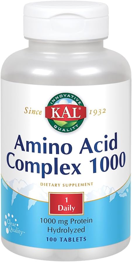 Kal Amino Acid Complex Tablets, 1000 Mg, 100 Count : Health & Household