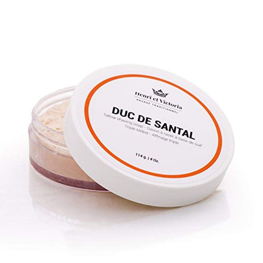 Traditional Shaving Soap For Men | Duc De Santal Fragrance | Smooth Shave, Lathers Up Nicely, Long-Lasting Scent | Triple Milled Soap, Canadian Made By Skilled Artisan 114 G (4 Oz)