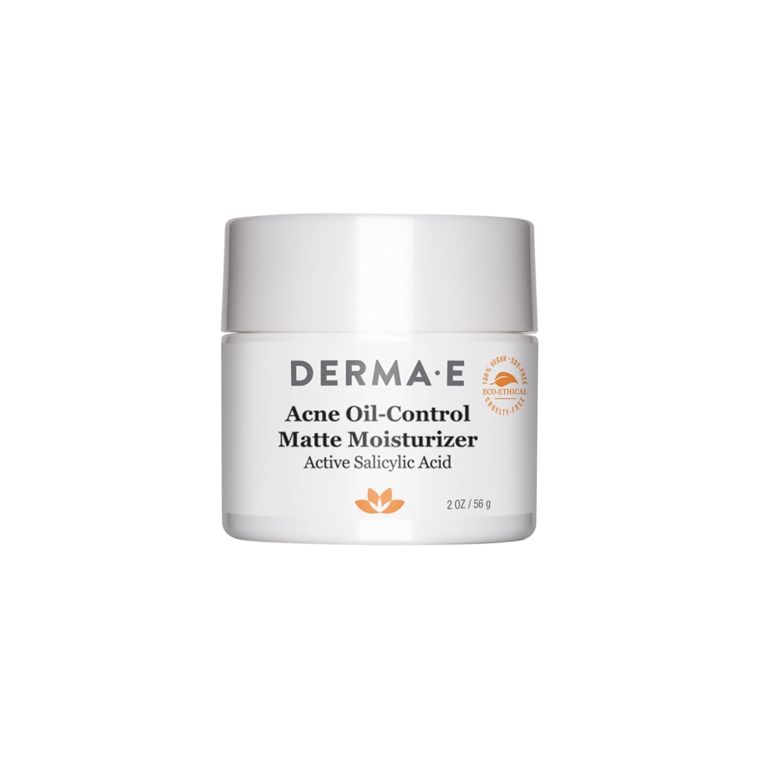 Derma E Acne Oil Control Face Moisturizer, 2 Oz, Matte Moisturizer With Salicylic Acid, Tea Tree Oil & Aloe Vera, Face Cream Rebalances Sebum Production & Prevents Blemishes, Redness & Breakouts 2 Oz