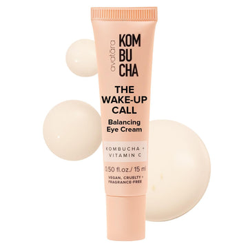Avatara - Kombucha The Wake-Up Call Eye Cream, For Dark Circles And Puffiness, Under Eye Moisturizer With Caffeine, Vitamin C, And Tumeric, Caffeine Eye Cream For All Skin Types, 0.05 Fl. Oz