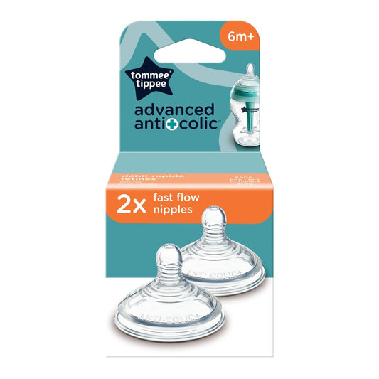 Tommee Tippee Advanced Anti-Colic Baby Bottle Nipples, Breast-Like, Soft Silicone, Medium Flow, 3M+ & Baby Bottles, Natural Start Silicone Anti-Colic Baby Bottle