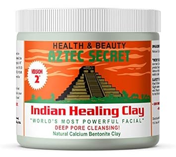 Aztec Secret Aztec Clay Premium Mask Set By Etana Beauty – All-In-One Kit Includes 1Lb Indian Healing Clay, 16Oz Bragg'S Apple Cider Vinegar, Natural Bamboo Bowl, Stir, Scoop, Brush & Tote