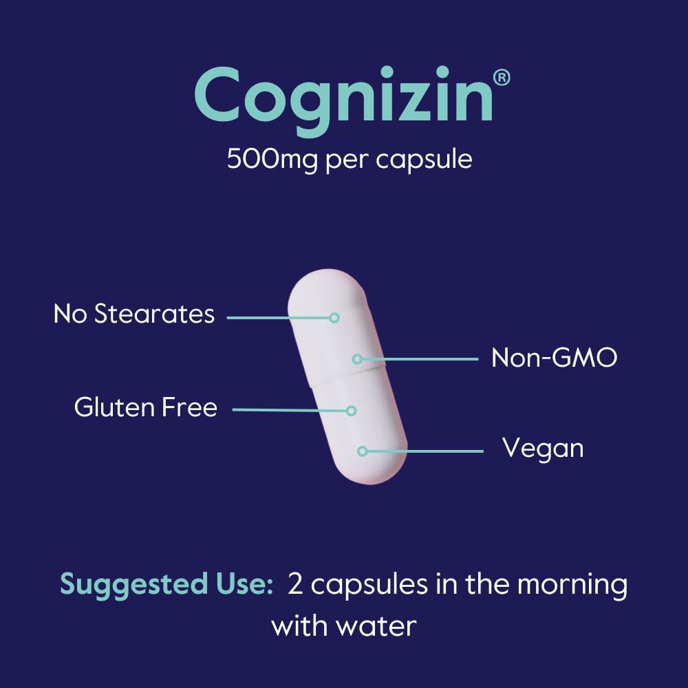 Bestvite Cognizin 500Mg (180 Vegetarian Capsules) (60X3) - Clinically Studied Premium Choline Nootropic - No Stearates - Vegan - Non Gmo - Gluten Free - Brain Supplements For Memory And Focus : Health & Household