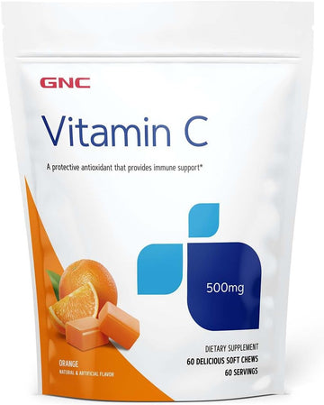 Gnc Vitamin C Soft Chews 500Mg - Orange - 60 Soft Chews