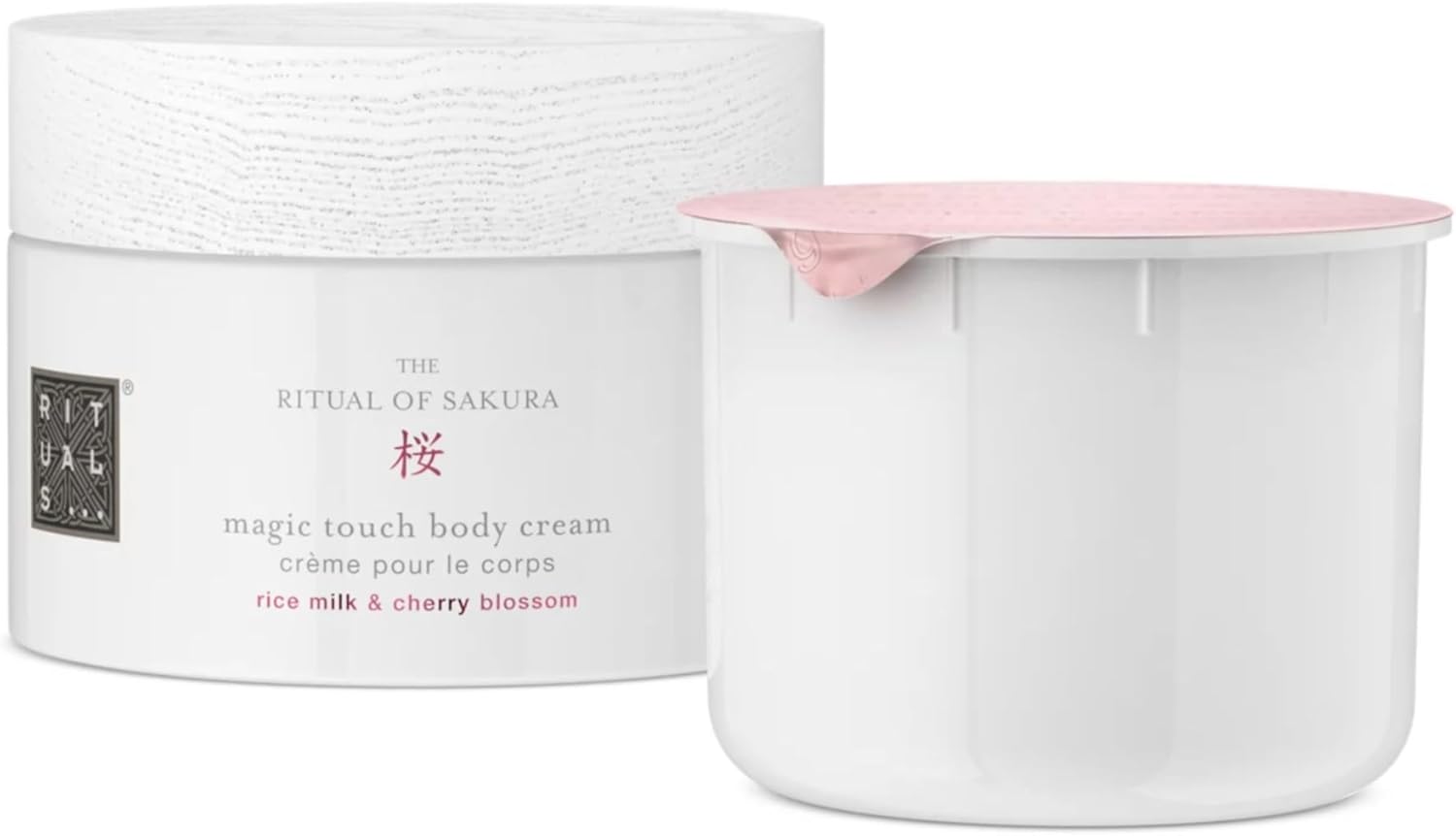 Rituals Body Cream + Refill The Ritual Of Sakura Gift Set - Moisturising Body Cream With Cherry Blossom And Rice Milk - Nourishing Properties, 220Ml + 220Ml