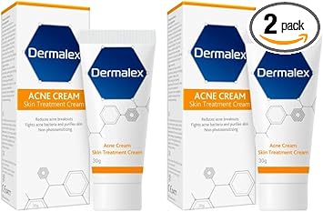 Dermalex Acne Treatment Cream – Clinically Proven To Treat Mild To Moderate Acne Symptoms – 30 G (Pack Of 2)