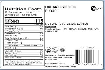 Yupik Organic Sorghum Flour, 2.2 Lb