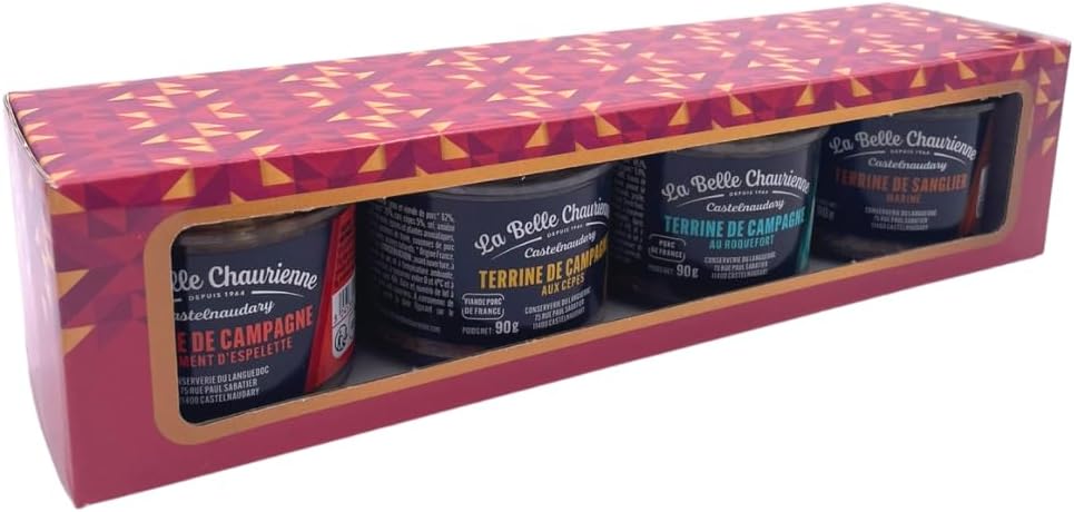 French Terrine Gift Box La Belle Chaurienne 4 X 90G