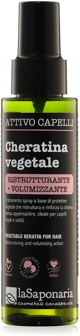 La Saponaria | Vegetable Keratin, Active Hair Spray Restructuring And Volumizing