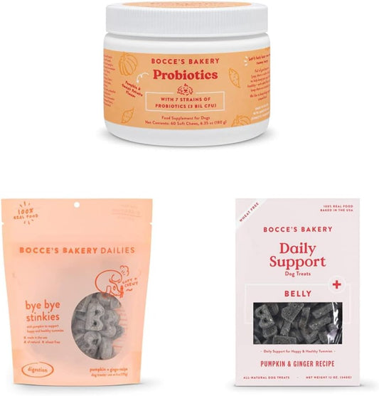 Bocce’s Bakery Regular & On Schedule Bundle for Dogs, Treats for Digestive Support, Wheat-Free Dog Treats, Made with Real Ingredients, Baked in The USA & All-Natural, Supports Digestive Health : Pet Supplies