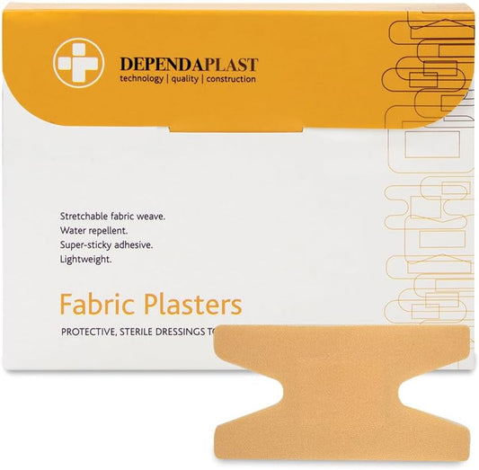 Dependaplast Advanced Fabric Plasters Anchor - Hi Tech Lightweight, Water-Repellent, Flexible, Super-Sticky Adhesive - Box Of 50