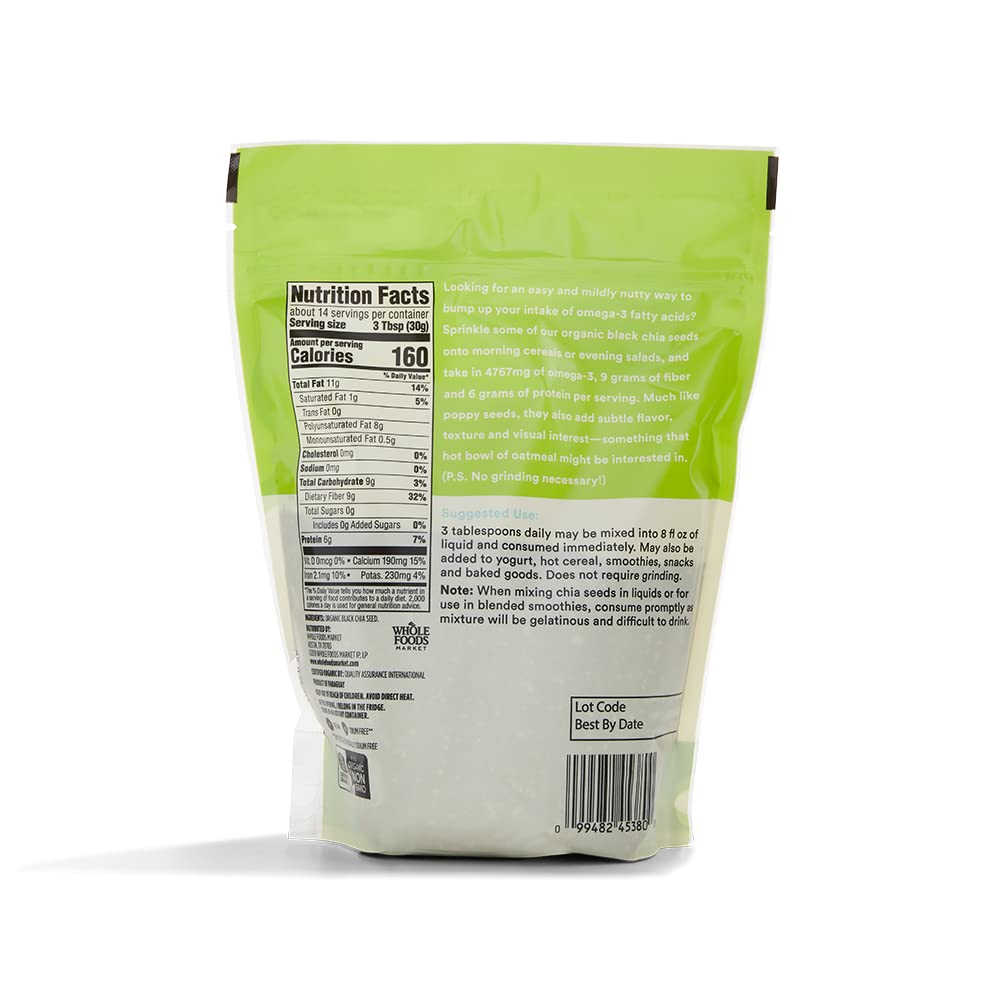 365 By Whole Foods Market, Organic Black Chia Seed, 32 Ounce
