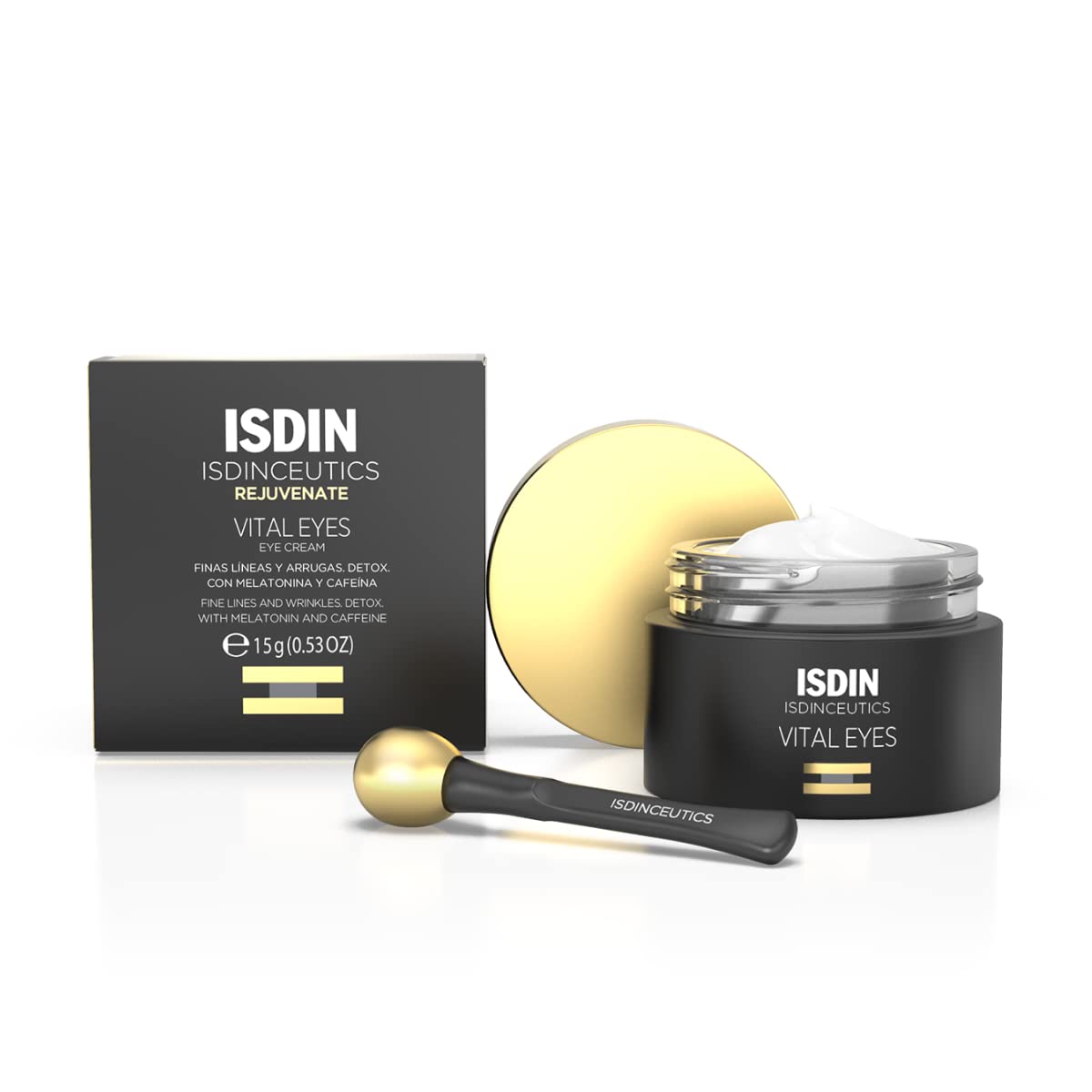 Isdin Isdinceutics Vital Eyes - Night Eye Cream For Wrinkles Formulated With Melatonin, Cooling Applicator Included