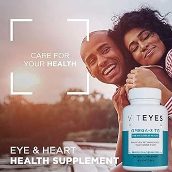 Viteyes Omega-3 TG Eye & Heart Health Supplement, Natural Triglyceride