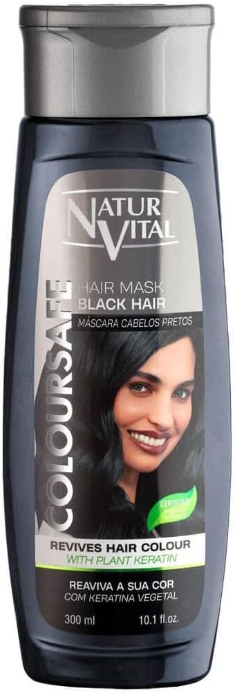 Natur Vital Colour Hair Mask Black * Give Your Hair A 5 Minute Colour Boost * Nourishes And Adds Shine