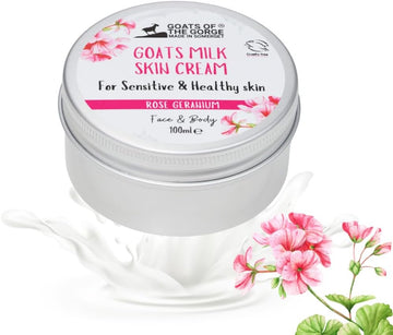 Goats Of The Gorge Made In Somerset Goats Milk Skin Cream 50Ml (Geranium Essential Oil) Cruelty Free, Natural Derived Ingredients