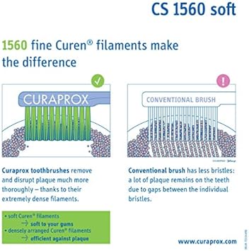 Curaprox CS 1560 Toothbrush Soft Pack of 2 ( Assorted color ) : Amazon.co.uk: Health & Personal Care