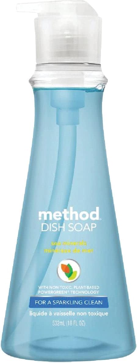 Method Gel Dish Soap, Sea Minerals, Biodegradable Formula, Tough on Grease, 18 Fl Oz (Pack of 1) : Health & Household