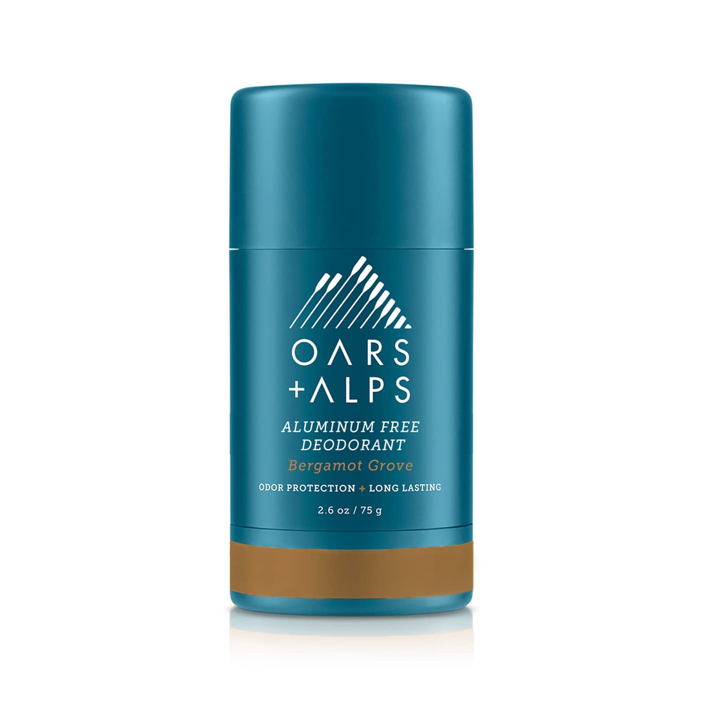 Oars + Alps Aluminum Free Deodorant for Men and Women, Dermatologist Tested and Made with Clean Ingredients, Travel Size, Bergamot Grove, 1 Pack, 2.6 Oz