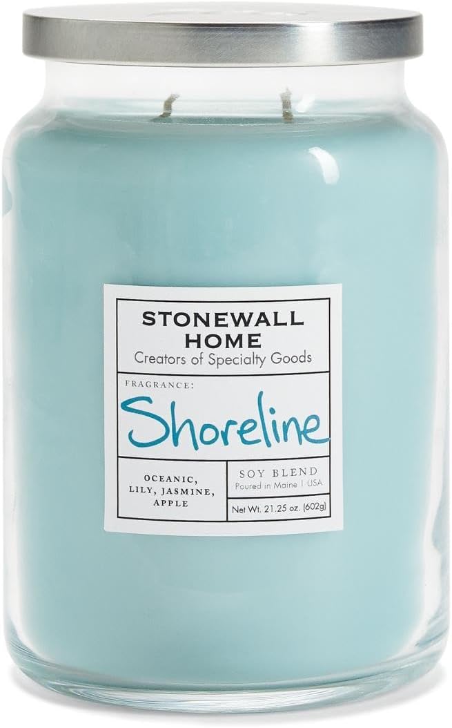 Stonewall Home Shoreline, Large Apothecary Jar Candle : Home & Kitchen
