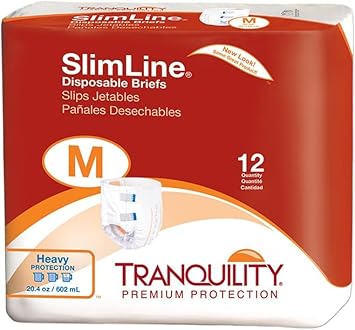 Tranquility Slimline Original Adult Disposable Brief - Md - 12 Ct