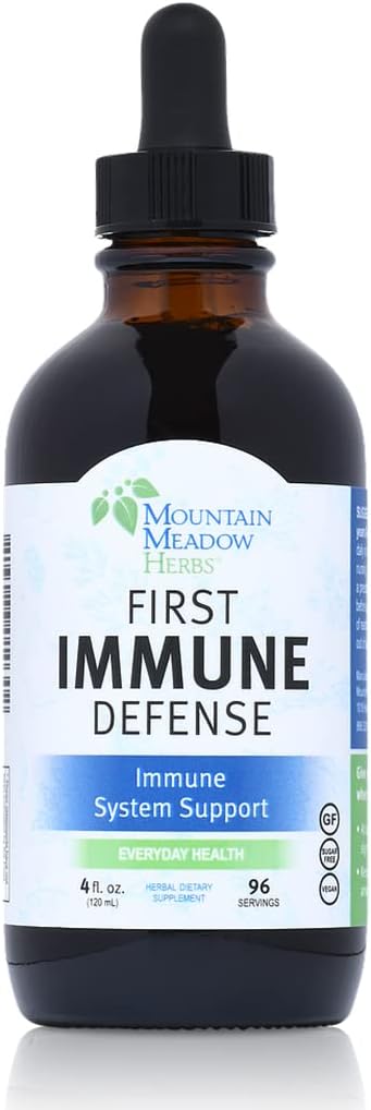 Mountain Meadow Herbs First Immune Defense | All Natural Immune Support in a Fast Acting Liquid Supplement - 4 oz