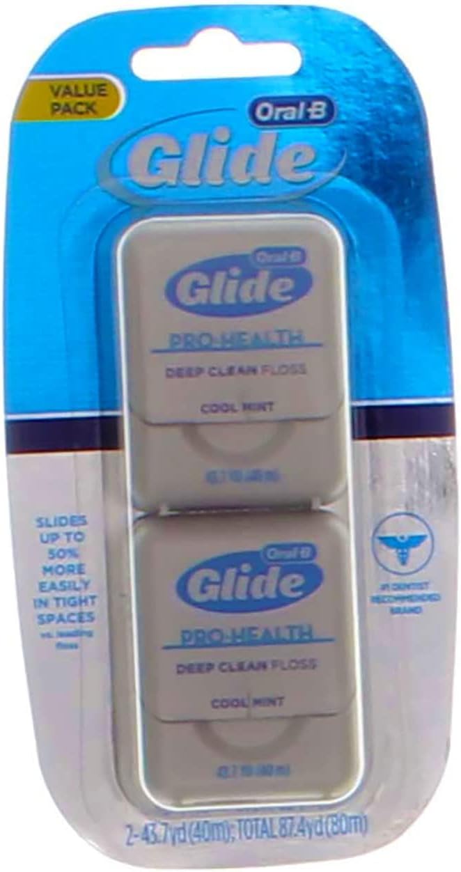 Oral-B Glide Pro-Health Deep Clean Dental Floss, Cool Mint, 40 m, Pack of 2 : Everything Else