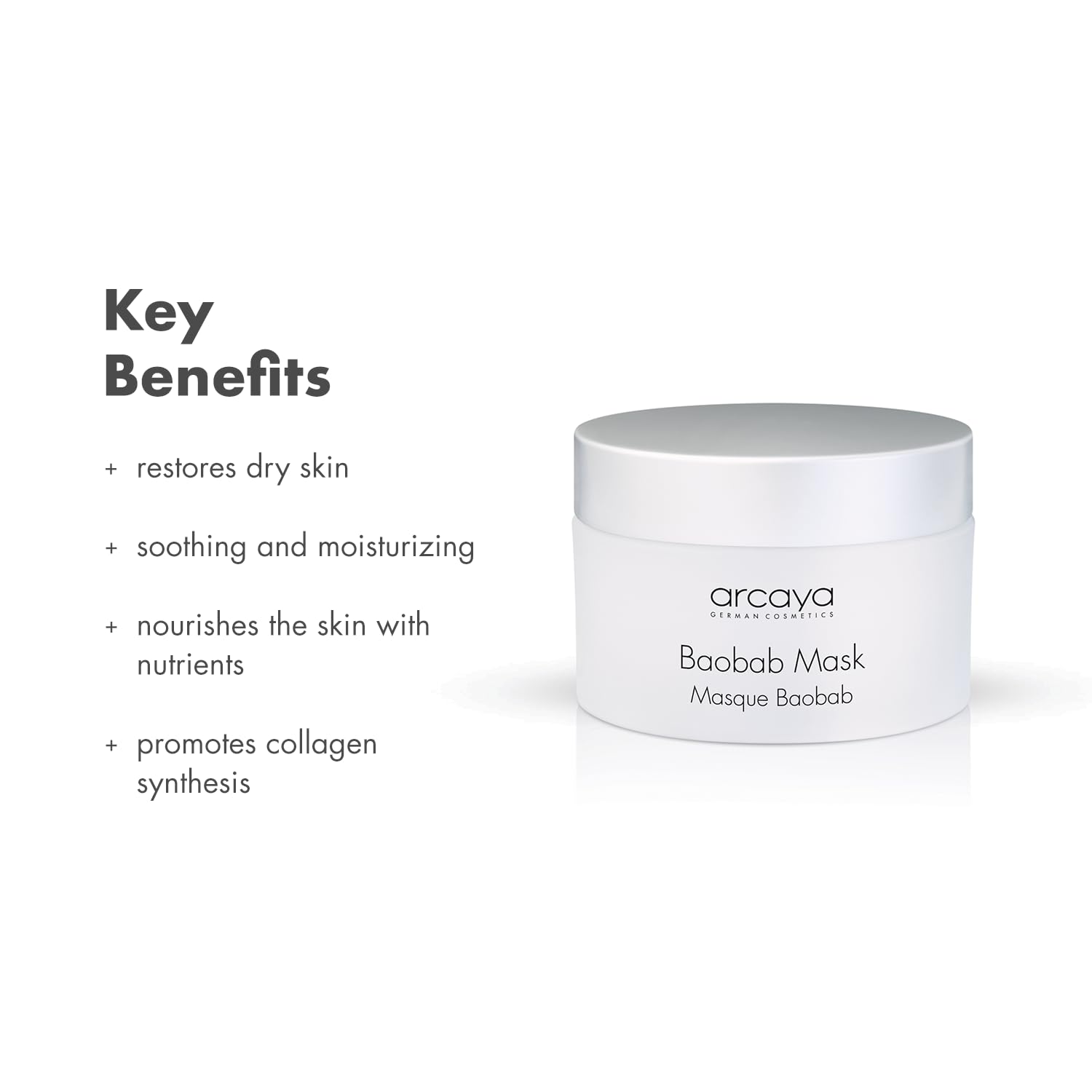 Arcaya Baobab Oil Noursihing Face Mask - Provides Soothing Moisturization & Nutrient Infusion - Boosts Collagen, Ideal For Dry/Mature Skin - Vegan, Cruelty-Free & Paraben-Free Natural Face Mask, 100Ml : Beauty & Personal Care