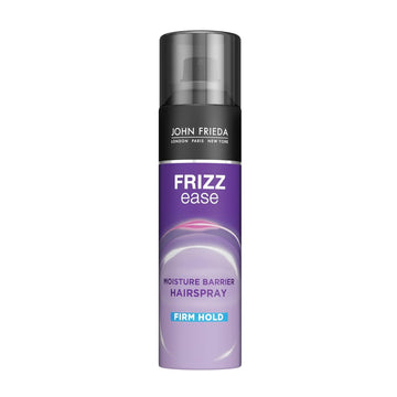 John Frieda Frizz Ease Moisture Barrier Hairspray, Firm Hold Hairspray, Seals Out Moisture, Blocks Frizz, Protects Against Heat, And Keeps Hair Straight With Long-Lasting Hold, 12 Oz