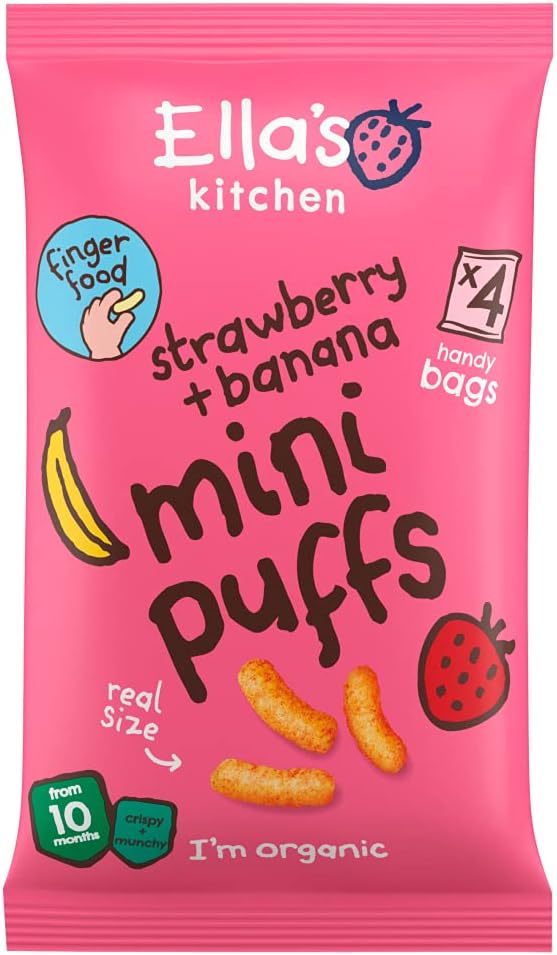 Ellas Kitchen Strawberry & Banana Mini Puffs 32G