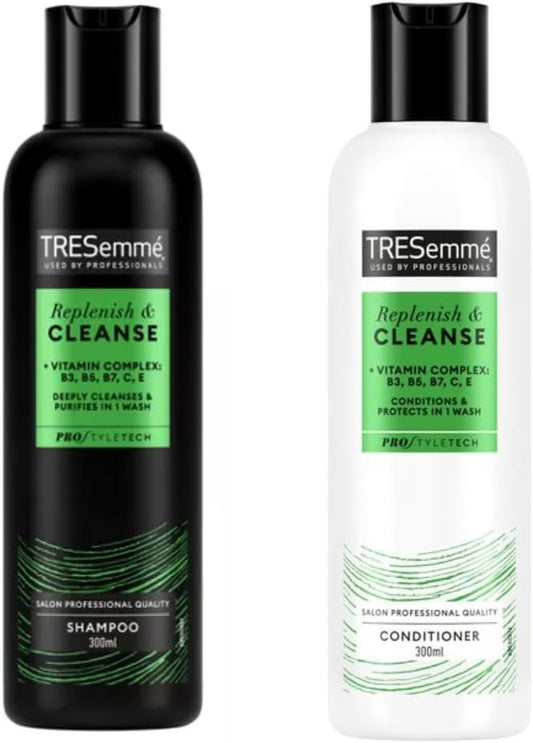 Tresemmé Replenish & Cleanse Shampoo 300Ml And Conditioner 300Ml Twin Pack, 2 Count (Pack Of 1)