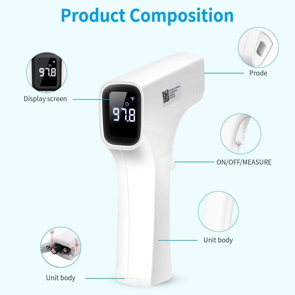 BBLove Non-Contact Infrared Forehead Digital Thermometer for Adults, Babies, Children, Kids : Baby