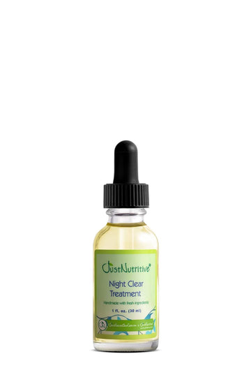 Just Nutritive Acne Night Clear Treatment | Achieve Clear Skin | For Men And Women | Skin Clarifying Treatment | Natural Ingredients | Treats While You Sleep 1 Fl Oz : Beauty & Personal Care