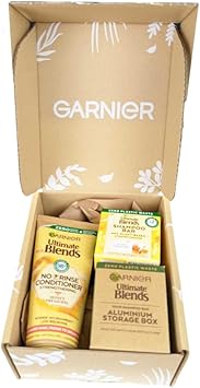 Garnier Ultimate Blends Strengthening Honey Treasure Set 3Pc - Conditioner, Shampoo Bar, Stoage Box