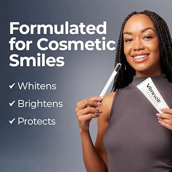 Venneir® Professional Toothpaste For Veneers, Implants, Bonding, Crowns & Natural Teeth —Effective Stain Removing, Natural, Sls Free, Pro Enamel Repair
