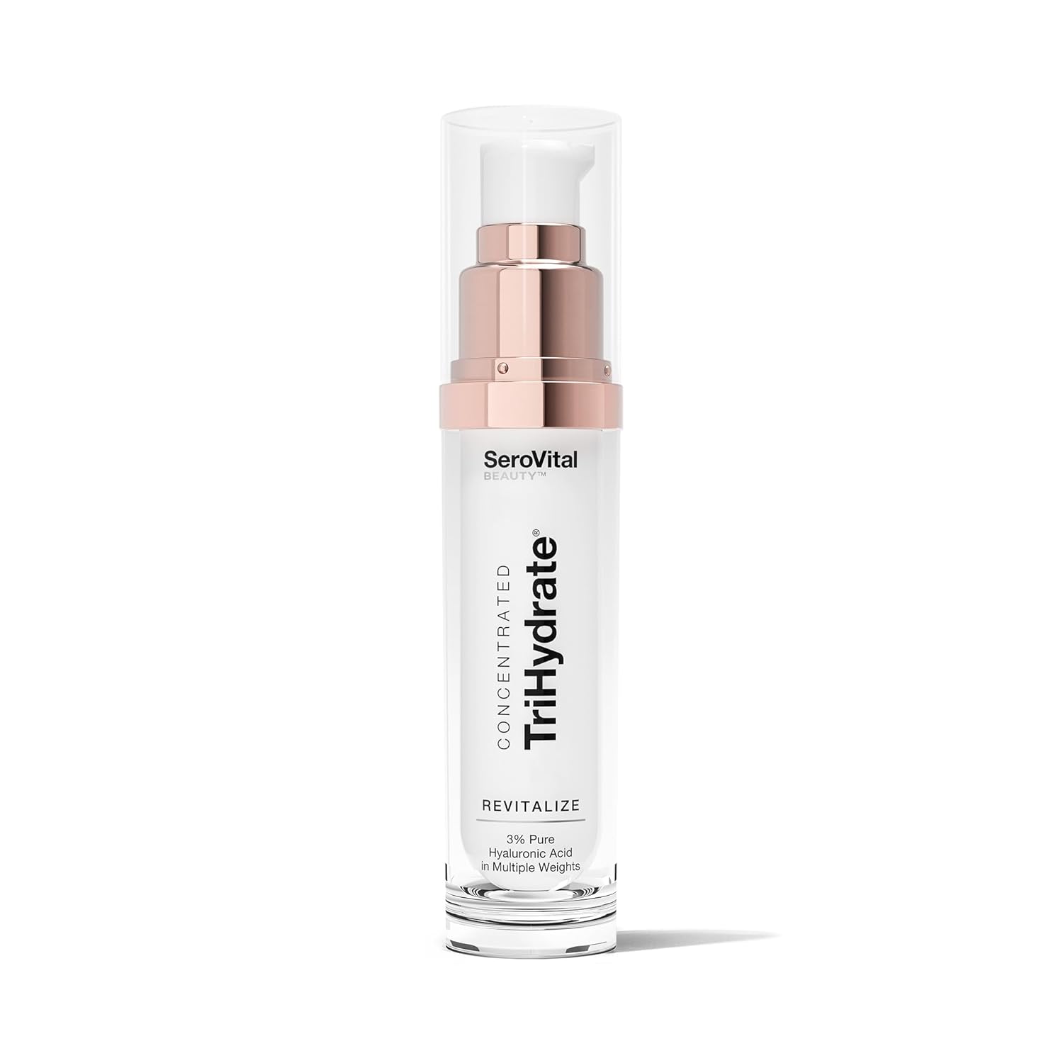 Serovital Beauty Trihydrate Concentrate - 3% Hyaluronic Acid - 3 Forms - Anti Aging Serum For Women - Pure Hyaluronic Acid - Deep Hydration Serum For Face - Facial Hydration, 1 Fl Oz