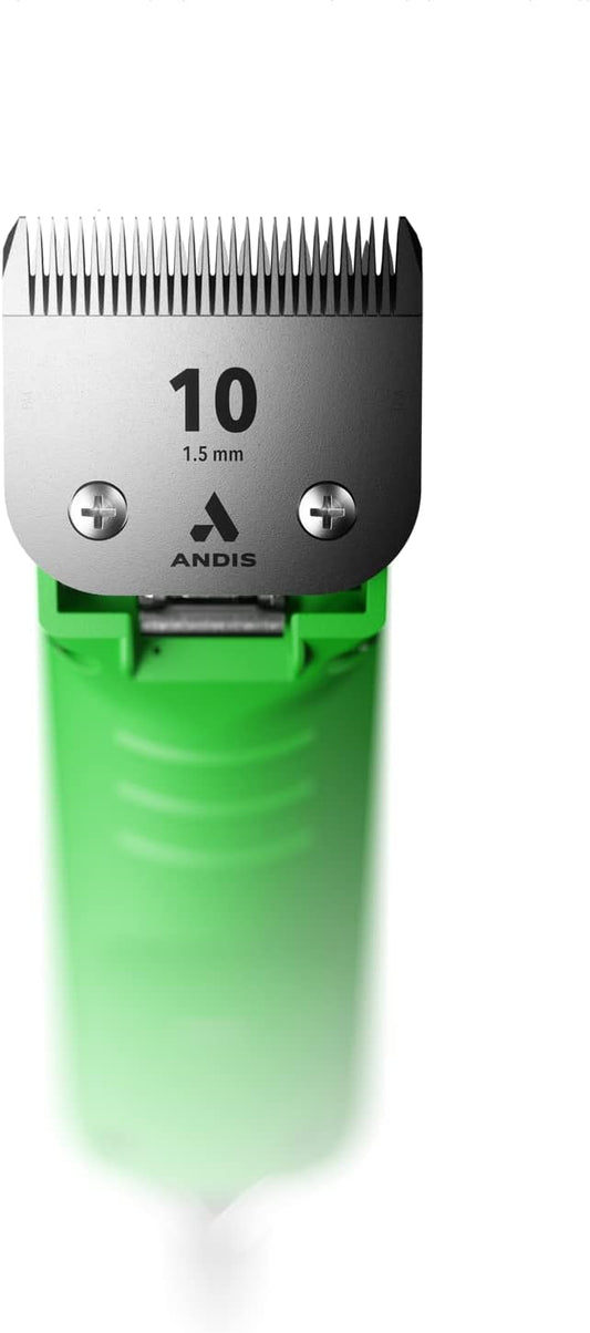 Andis Professional Ultraedge Super 2-Speed Detachable Blade Dog/Pet Clipper, Rotary Motor With Shatter-Proof Housing, Runs Calm & Silent, 14-Inch Cord, For All Dog Coats & Breeds, 120 Volts, Green