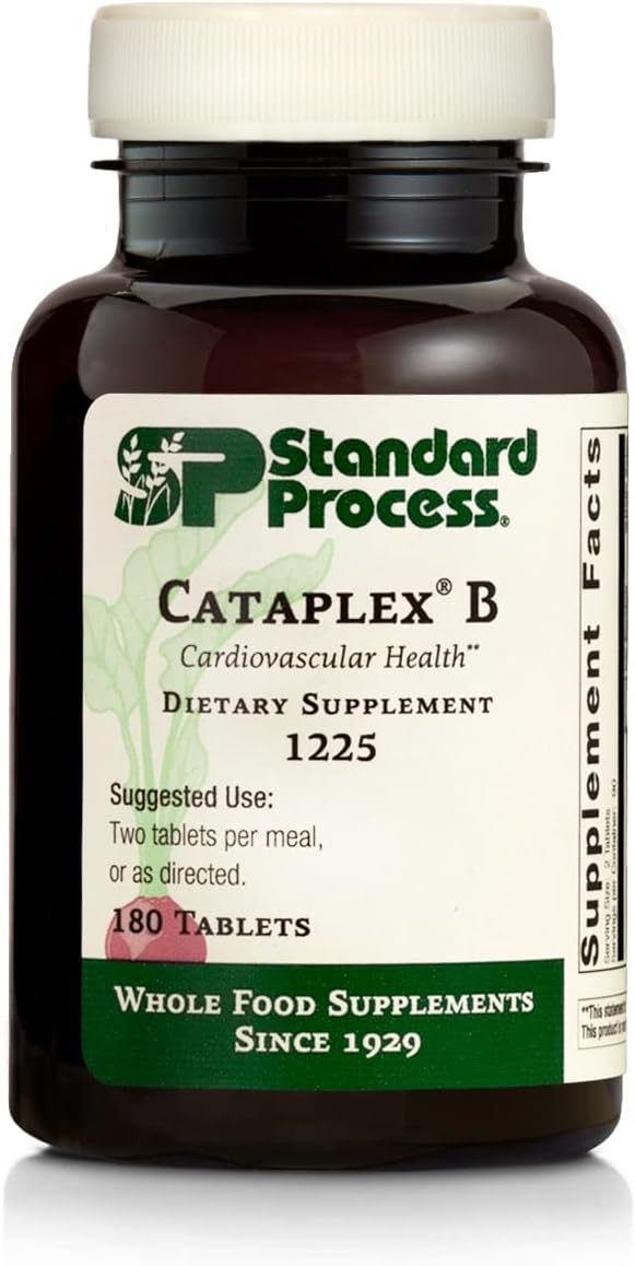 Standard Process Cataplex B - Whole Food Formula With Niacin, Vitamin B6, Thiamine, And Inositol For Heart Health, Metabolism, And Cholesterol Maintenance - 180 Tablets