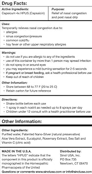 Sinol-D All Natural Nasal Spray, Decongestant 15 ml