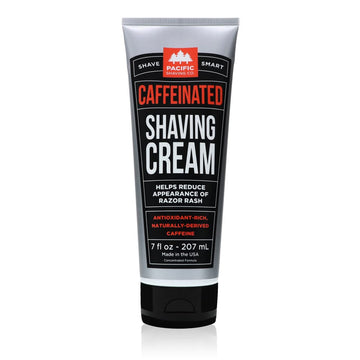 Pacific Shaving Company Caffeinated Shaving Cream - Shea Butter + Spearmint Antioxidant Shaving Cream With Caffeine - Clean Formula For A Hydrating, Redness Reducing + Irritation-Free Shave (7 Oz)