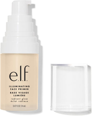 E.L.F. Illuminating Face Primer, Silky Makeup Primer For Creating A Radiant Glow, Fills In Fine Lines & Refines Complexion, Small, 0.47 Oz (Pack Of 2)