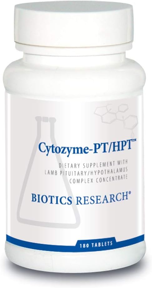 Biotics Research Cytozyme Pt Hpt Lamb Pituitary/Hypothalamus Complex, Supports Function Of The Pituitary Gland And Hypothalamus, Adrenal Health, Brain Boost 60 Tablets