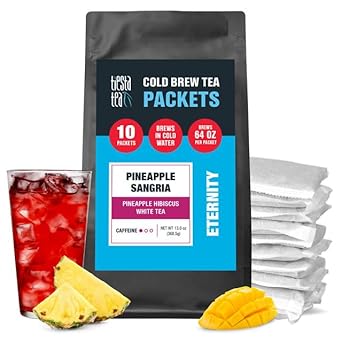 Tiesta Tea - Pineapple Sangria Cold Brew, Premium Loose Leaf Blend, Low Caffeinated Iced Tea, 10 Cold Brew Tea Packets - Brews One 64Oz Pitcher