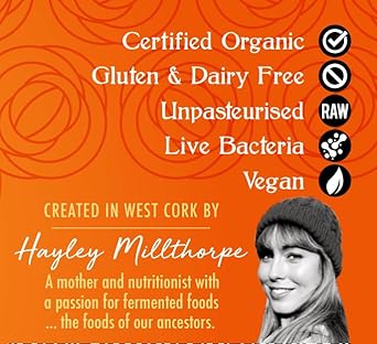The Cultured Food Company Organic Carrot & Fennel Sauerkraut Juice 2 X 500Ml – Vegan – Unpasteurised – Probiotic Drink – Raw Fermented Cabbage – Gut Health Support – Detox Juice – Irish Made