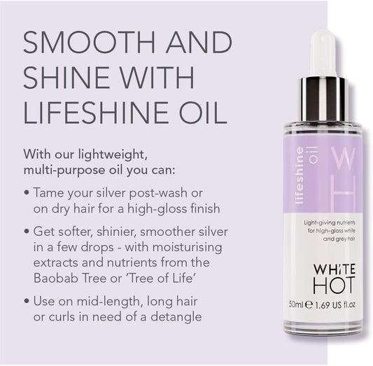 Lifeshine Oil By White Hot, Moisturising Extracts And Nutrients From The Baobab Tree, 50Ml