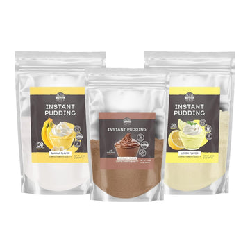 Birch & Meadow Banana, Chocolate, & Lemon Pudding Mix Bundle, Various Sizes, Desserts & Snacks, Bulk Mixes