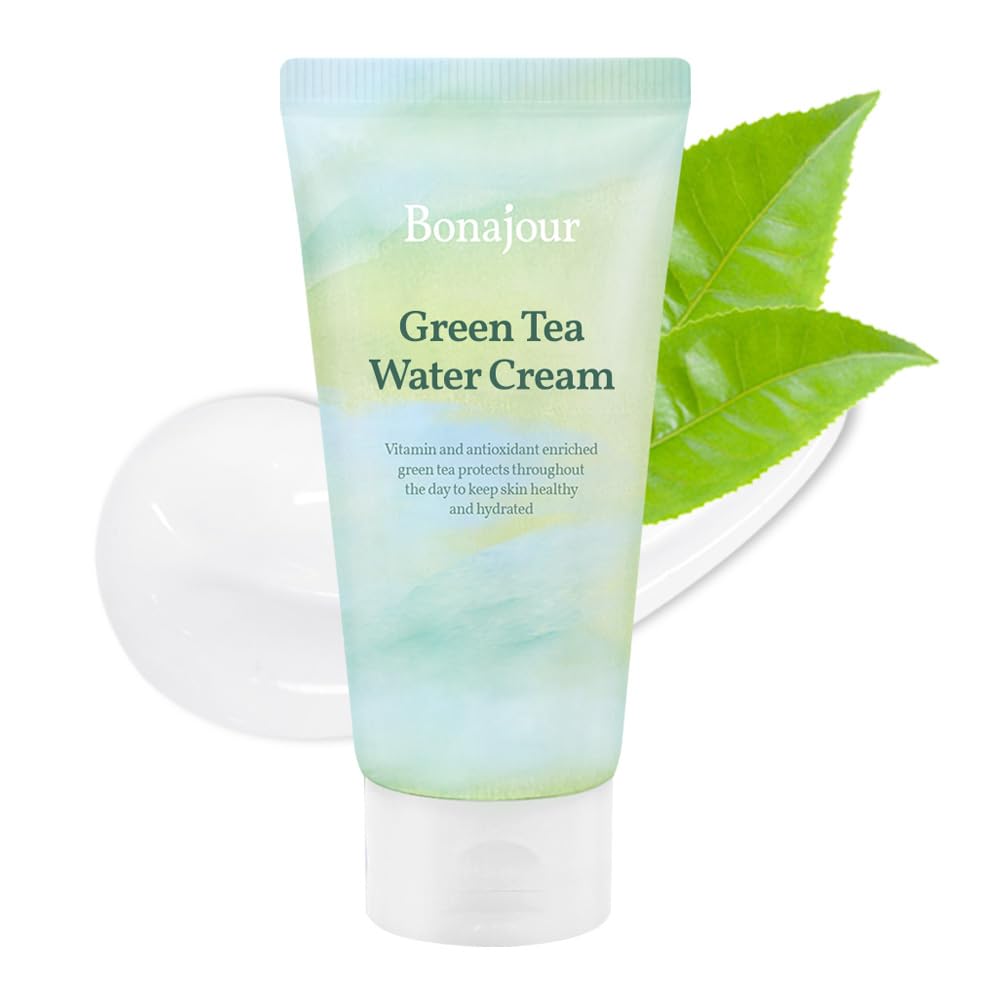 Bonajour Green Tea Water Bomb Vegan Moisturizing Facial Gel Cream For Sensitive Skin - Daily Hydrating Moisturizer 3.38 Fl. Oz -